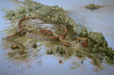 Rekonstruktionszeichnung des Fort-Berges